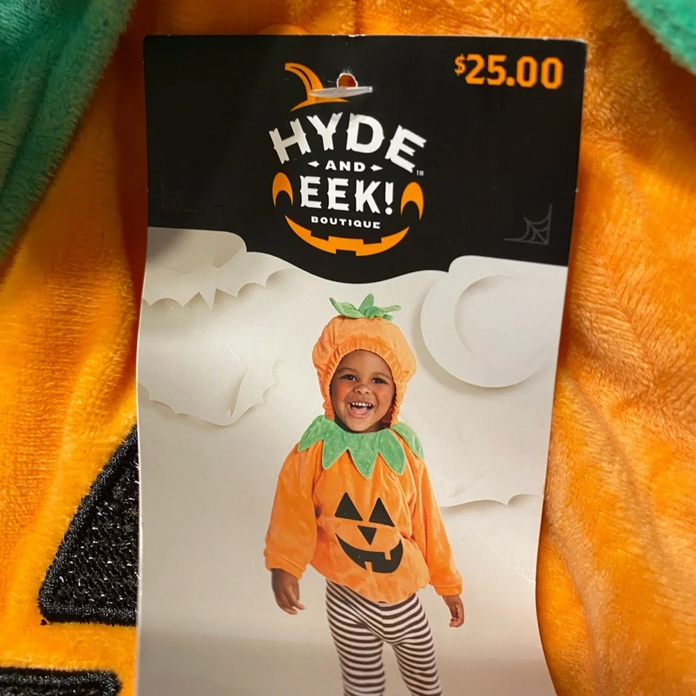 Hyde and Eek! Pumpkin Costume for baby.  Size 0-6 months.   New.